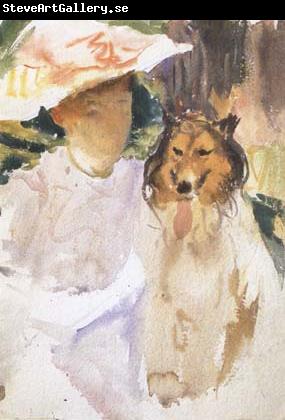 John Singer Sargent Woman with Collie (mk18)